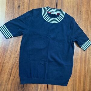 Boden Navy and White Knitted Rachel Sweater (Jumper)
size XS